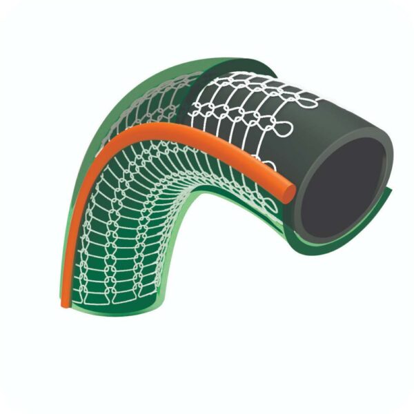 Градински маркуч - подсилен трислоен с фитинги - 3/4" 25 м