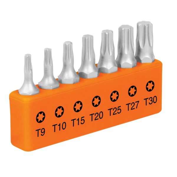 Комплект битове - Torx, 25 мм, 7 части