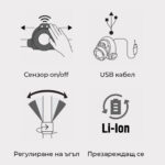 Челник за глава Truper EX - LED, презареждащ се, със сензор, 290 lm