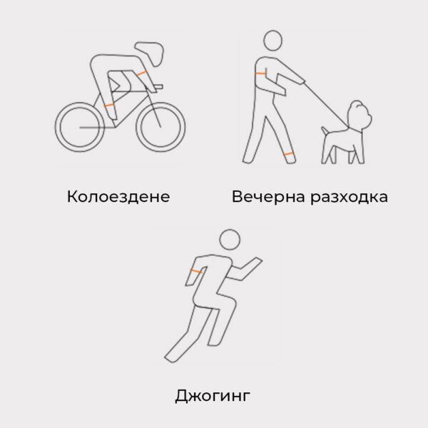 Фенер за глава Truper - сигнална светлина за джогинг - червен, 5 бр.